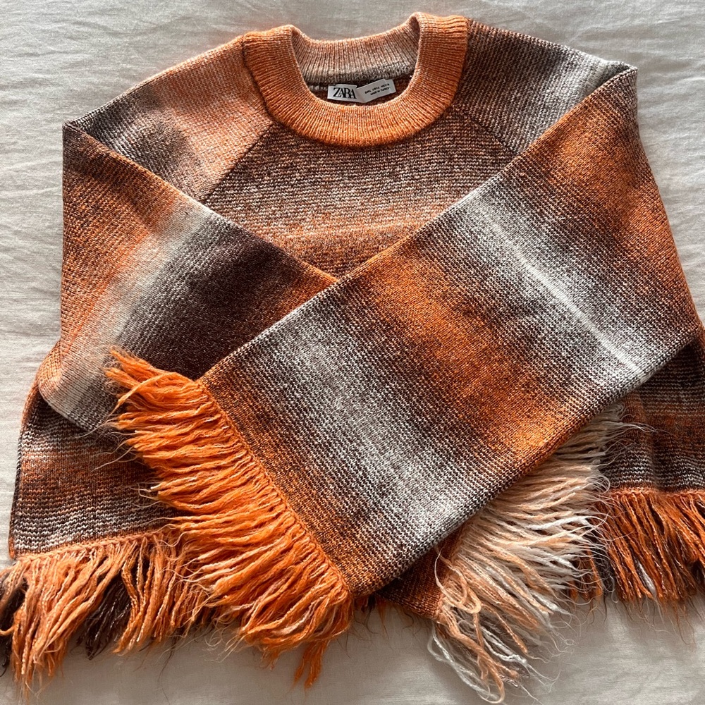 Zara Crop Fall Sweater